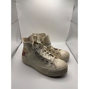 Converse Chuck Taylor All Star Lift Platform High Top Floral Cream A02198C 7W